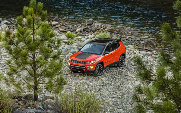 SUV car orange car Jeep vehicle Jeep Trailhawk HD Desktop Wallpaper | Background Image