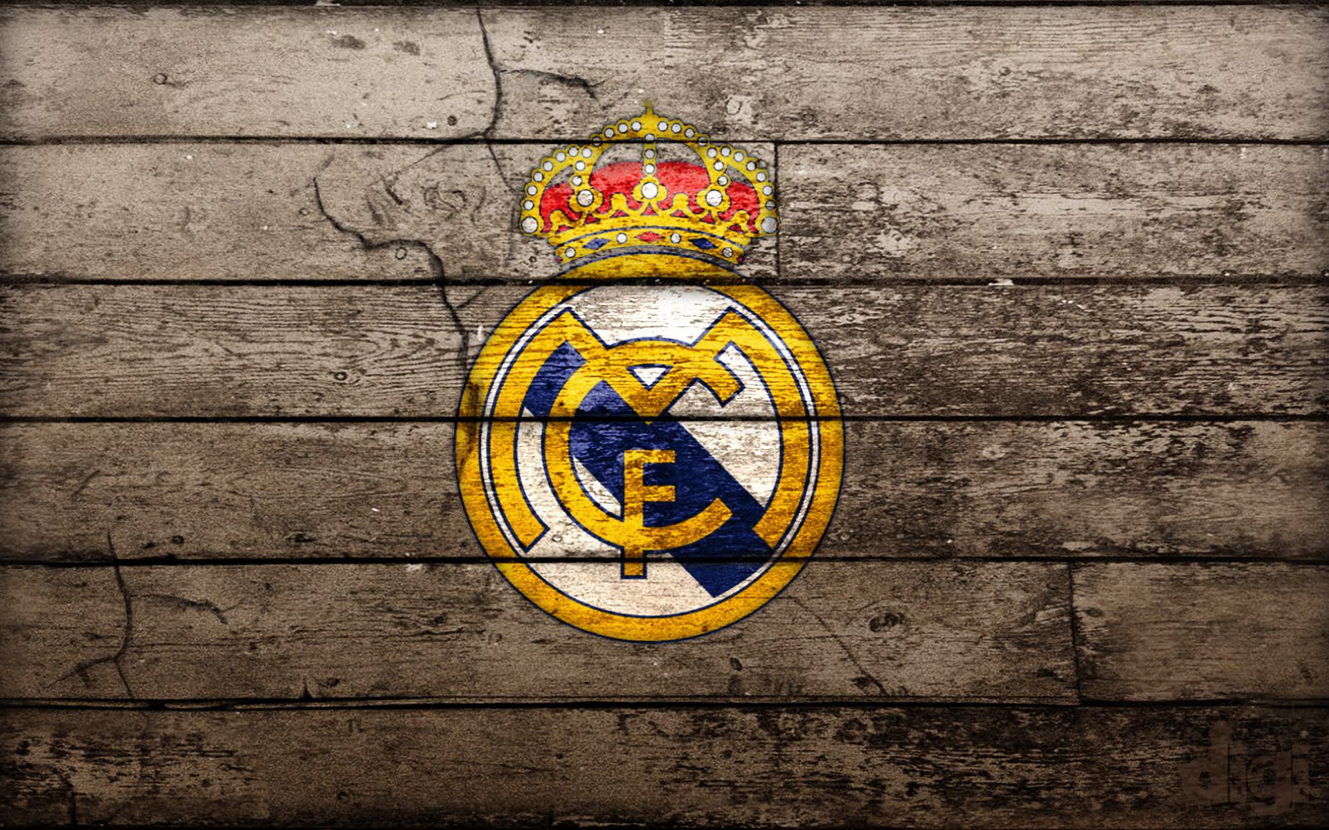 Real Madrid Emblem HD Wallpaper Rustic Wooden Texture Background Real Madrid Emblem HD Wallpaper Rustic Wooden Texture Background