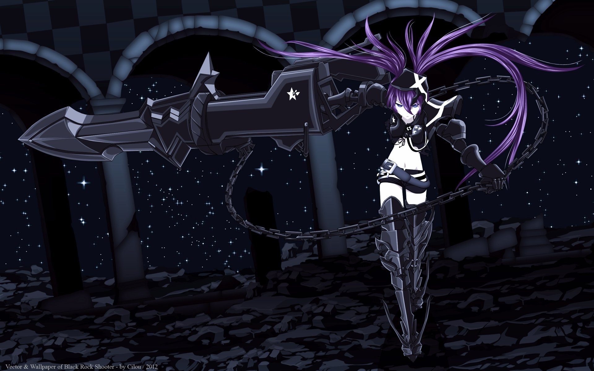 Download Insane Black Rock Shooter Anime Black Rock Shooter HD Wallpaper