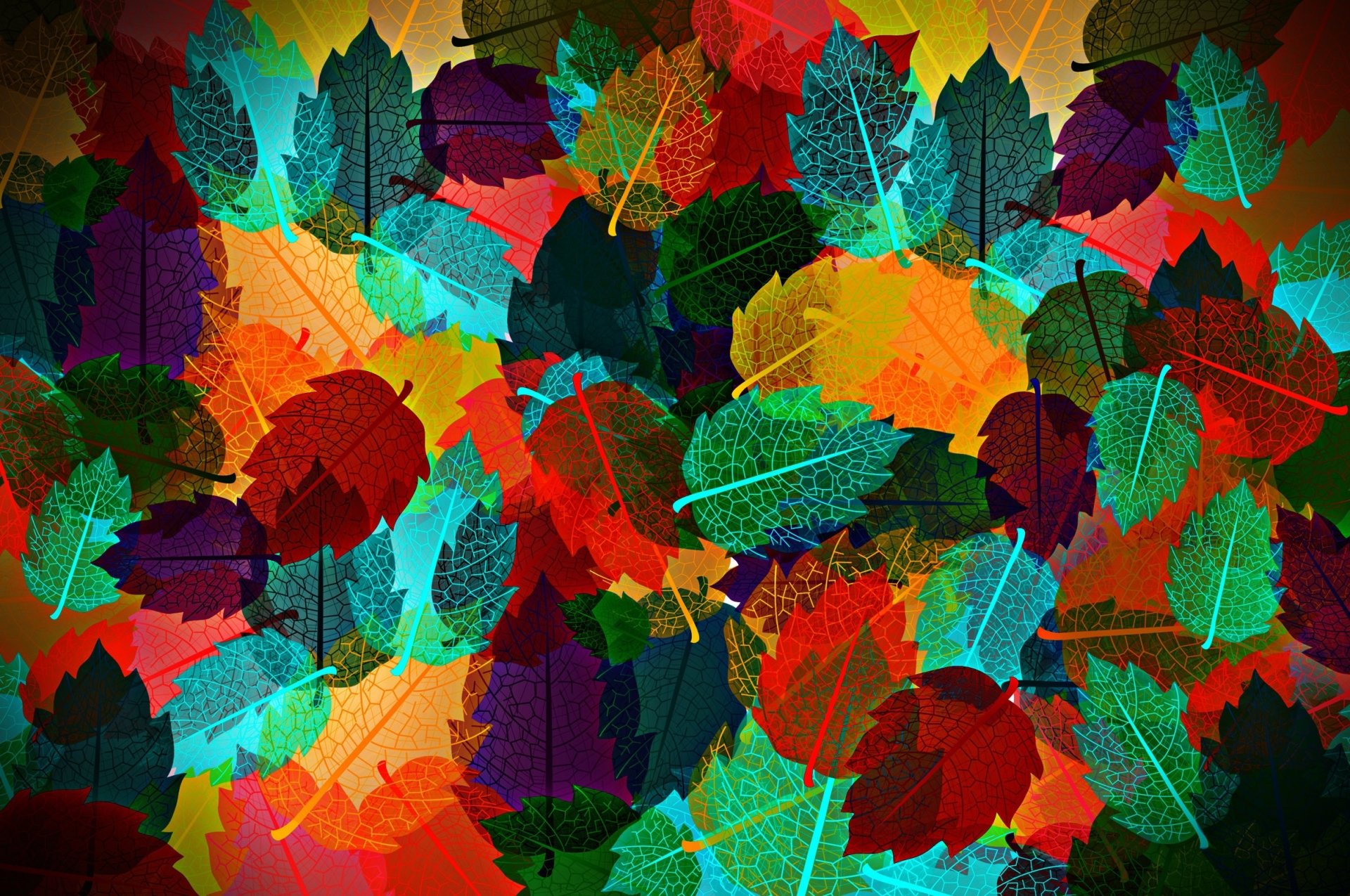 Download Colorful Colors Fall Artistic Leaf HD Wallpaper