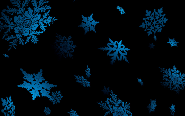 Artistic Snowflake Blue Black HD Wallpaper | Background Image
