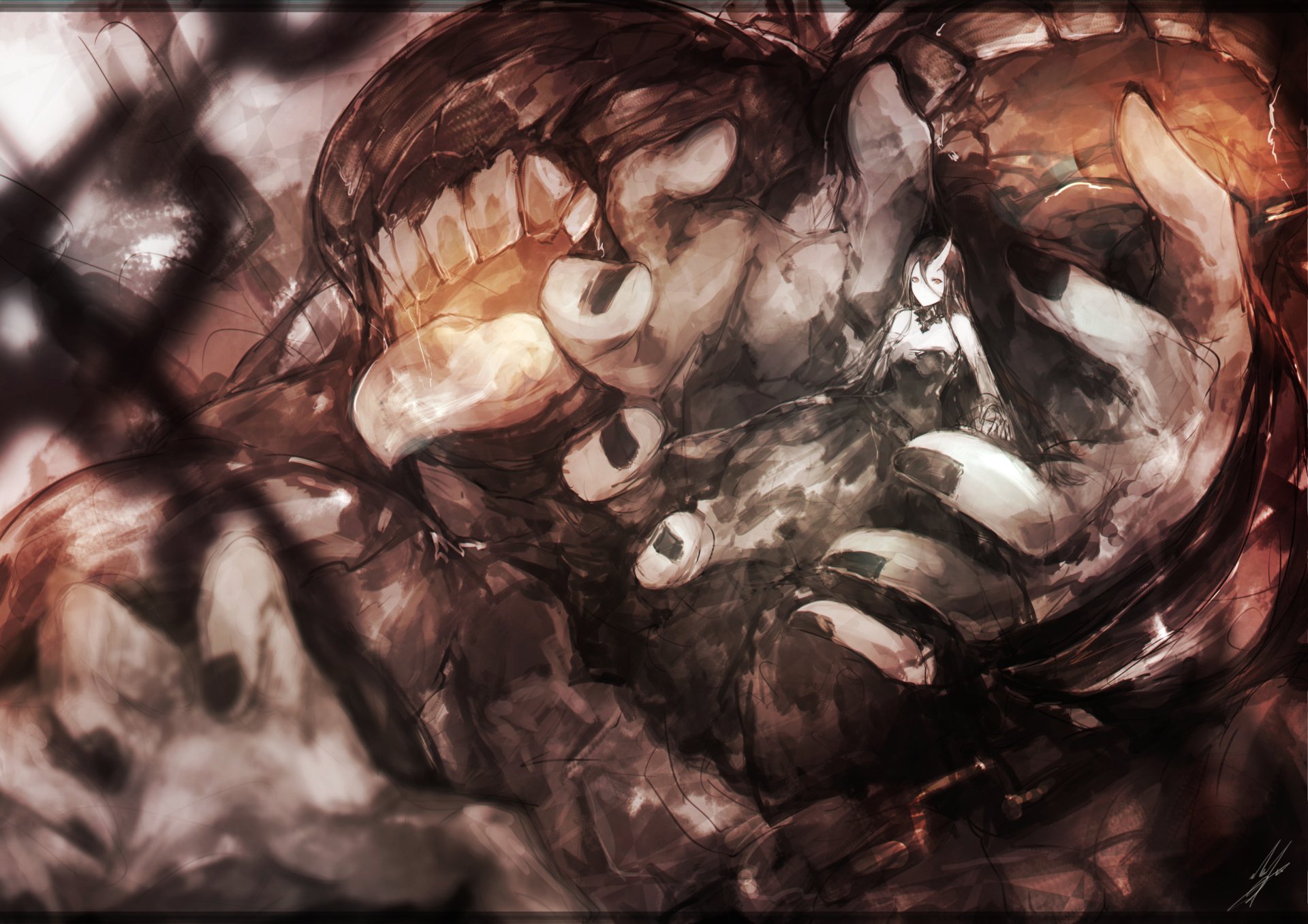 Download Battleship Water Demon (Kancolle) Anime Kantai Collection HD Wallpaper