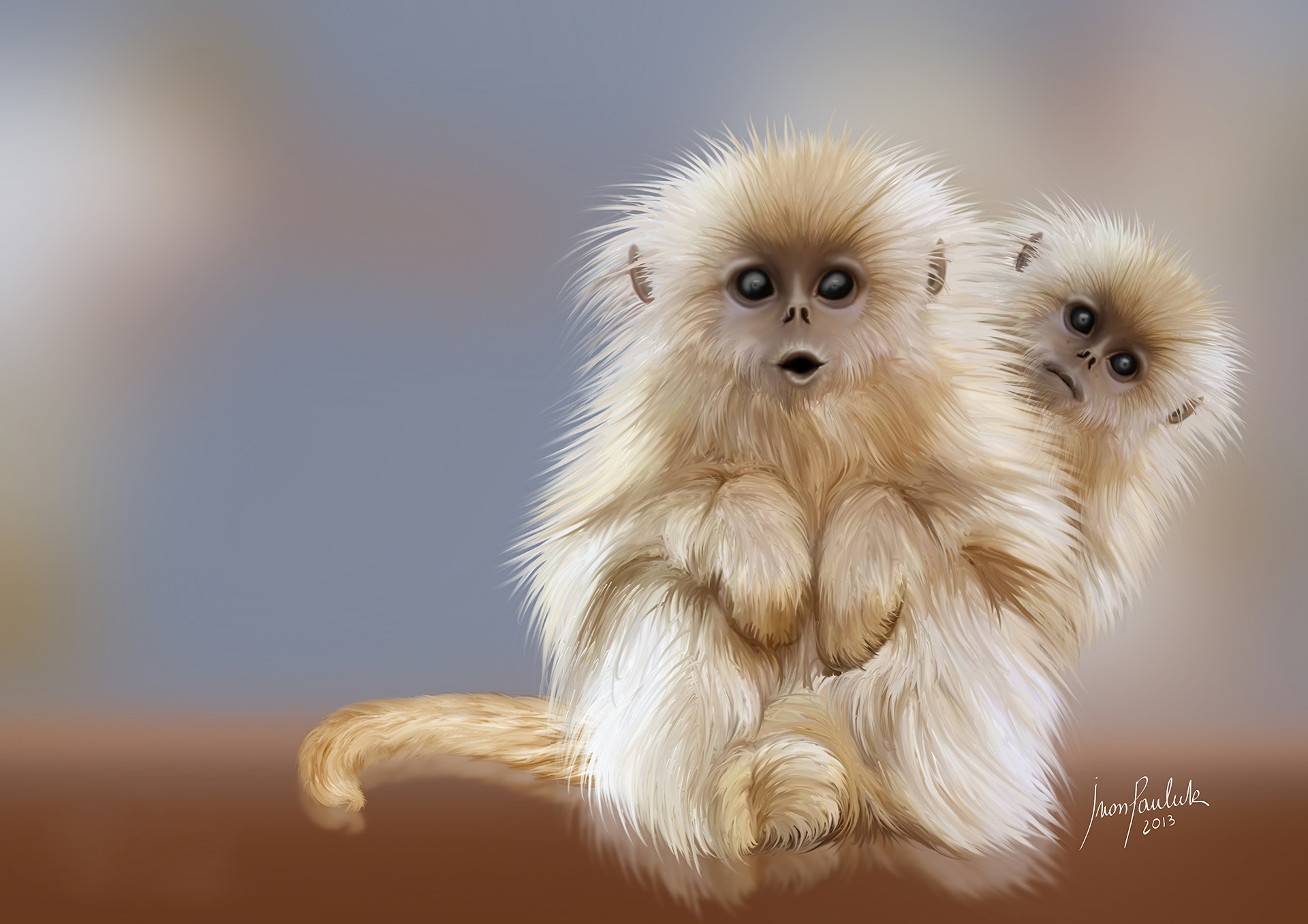 Golden Snub-Nosed Monkeys by Ivan Pawluck