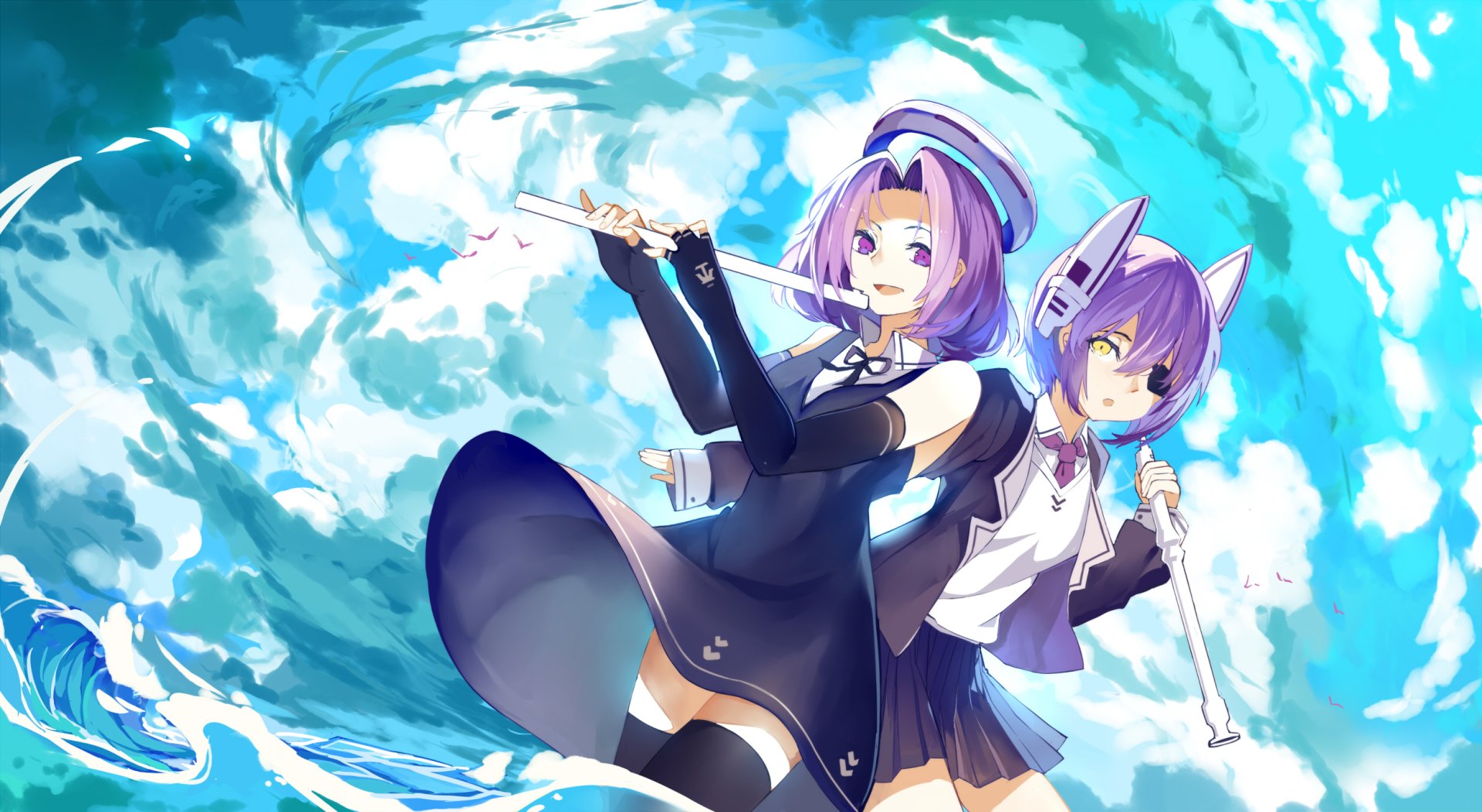 Download Tenryuu (Kancolle) Tatsuta (Kancolle) Anime Kantai Collection HD Wallpaper by 白丝少年(しらいと)