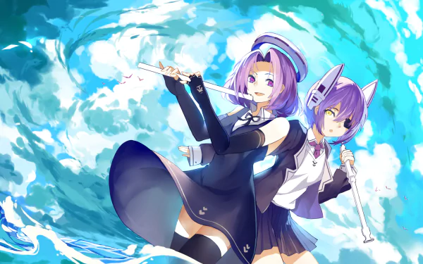 Tenryuu (Kancolle) Tatsuta (Kancolle) Anime Kantai Collection HD Desktop Wallpaper | Background Image
