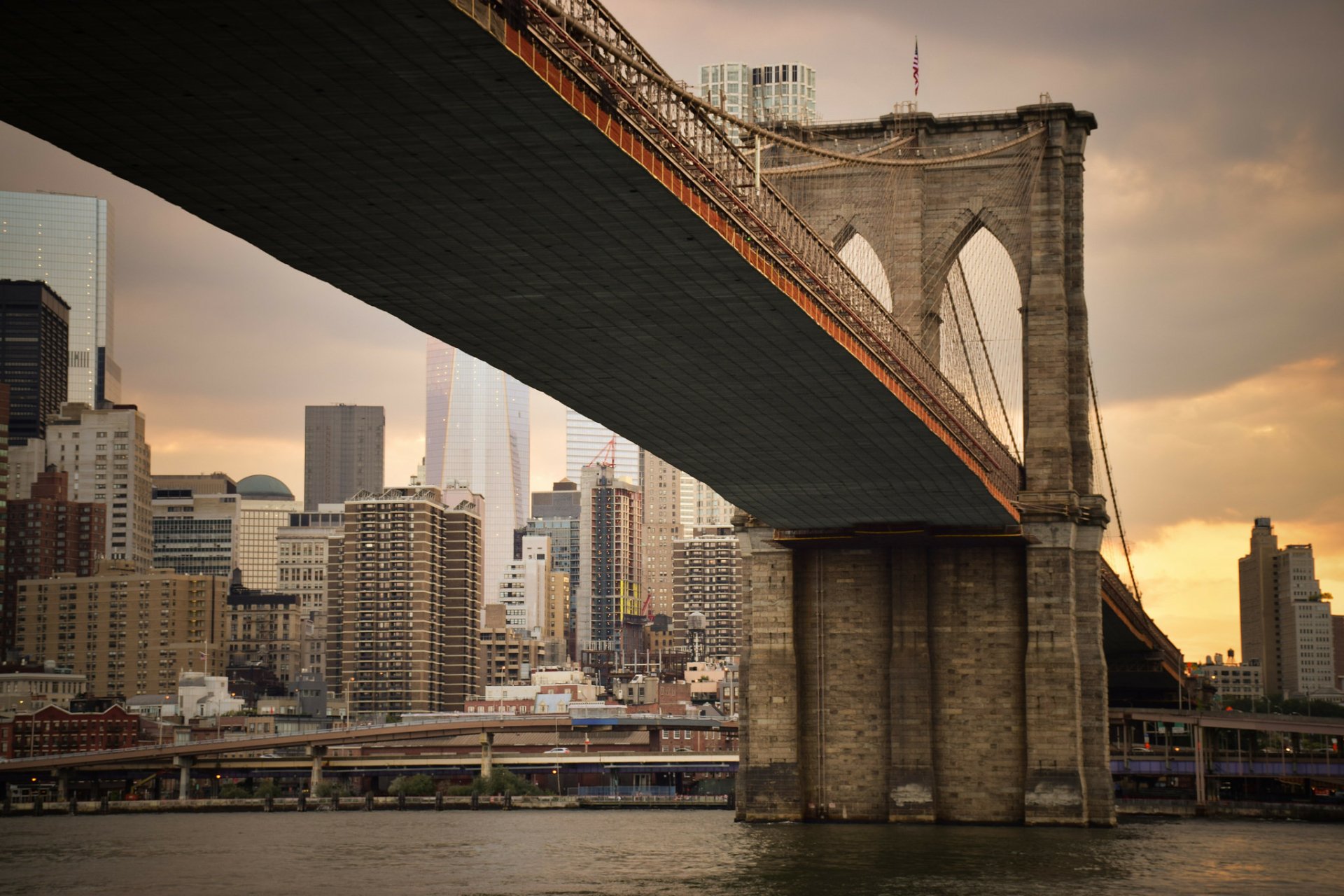 Download USA Building Bridge New York Man Made Brooklyn Bridge HD Wallpaper