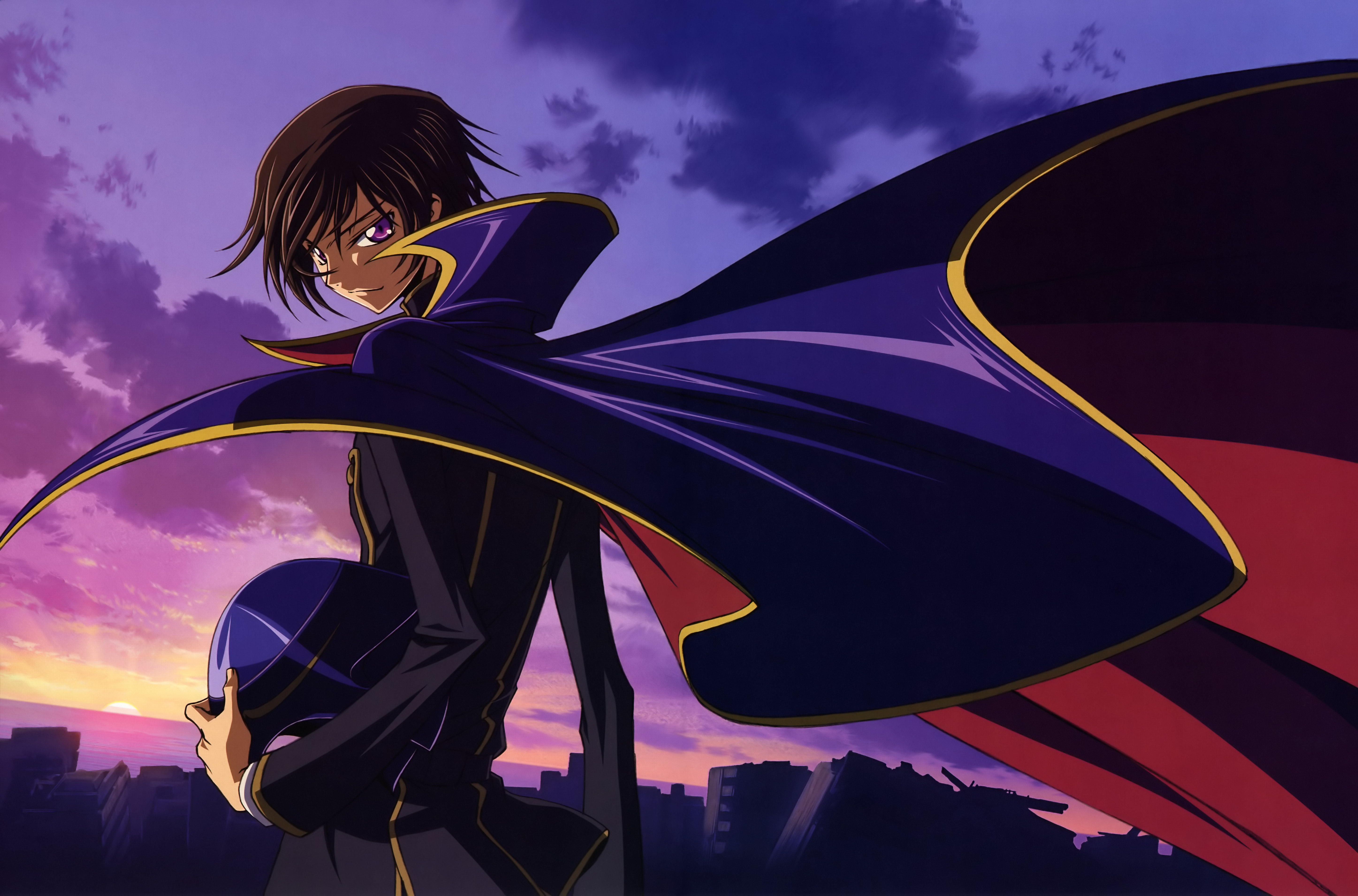 Download Lelouch Lamperouge In Black Wallpaper