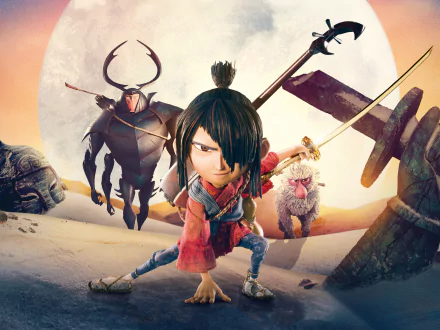 Beetle (Kubo And The Two Strings) Monkey (Kubo And The Two Strings) Kubo (Kubo And The Two Strings) movie Kubo And The Two Strings HD Desktop Wallpaper | Background Image