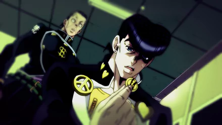 Josuke Higashikata Okuyasu Nijimura Anime Jojo's Bizarre Adventure HD Desktop Wallpaper | Background Image
