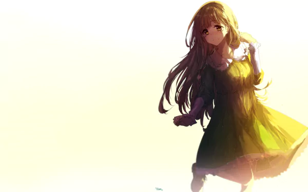 HD PC desktop wallpaper featuring Neko Fujinomiya from the anime Masamune-kun's Revenge, depicted in a softly lit, warm-toned scene with flowing hair and dress.