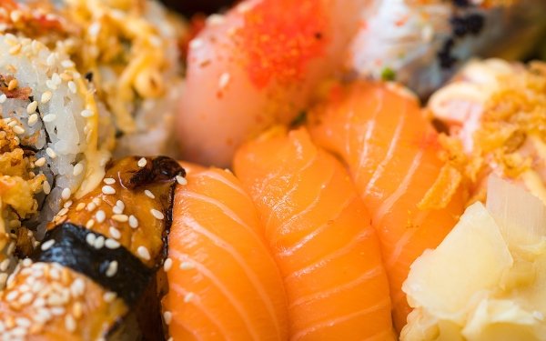 Food Sushi Fish Seafood HD Wallpaper | Background Image