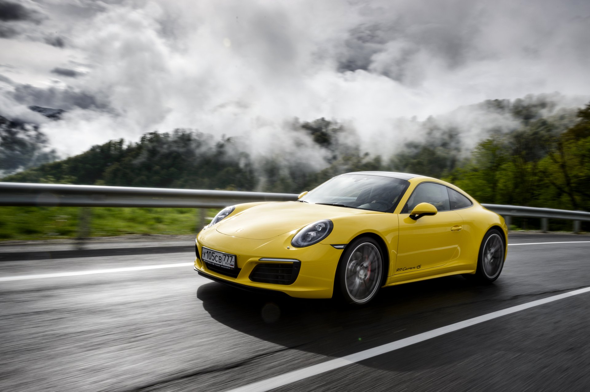 Download Car Yellow Car Porsche Porsche 911 Porsche 911 Carrera 4S Vehicle Porsche 911 Carrera HD Wallpaper