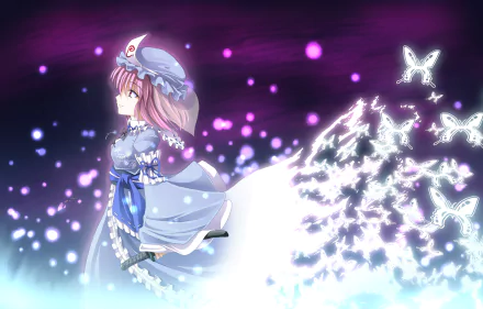 Yuyuko Saigyouji Anime Touhou HD Desktop Wallpaper | Background Image