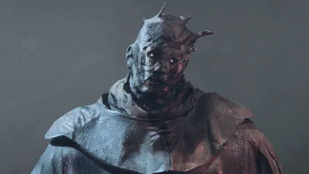 HD Dead by Daylight desktop wallpaper featuring a close-up of a haunting, masked killer character.