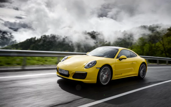 car yellow car Porsche Porsche 911 Porsche 911 Carrera 4S vehicle Porsche 911 Carrera HD Desktop Wallpaper | Background Image