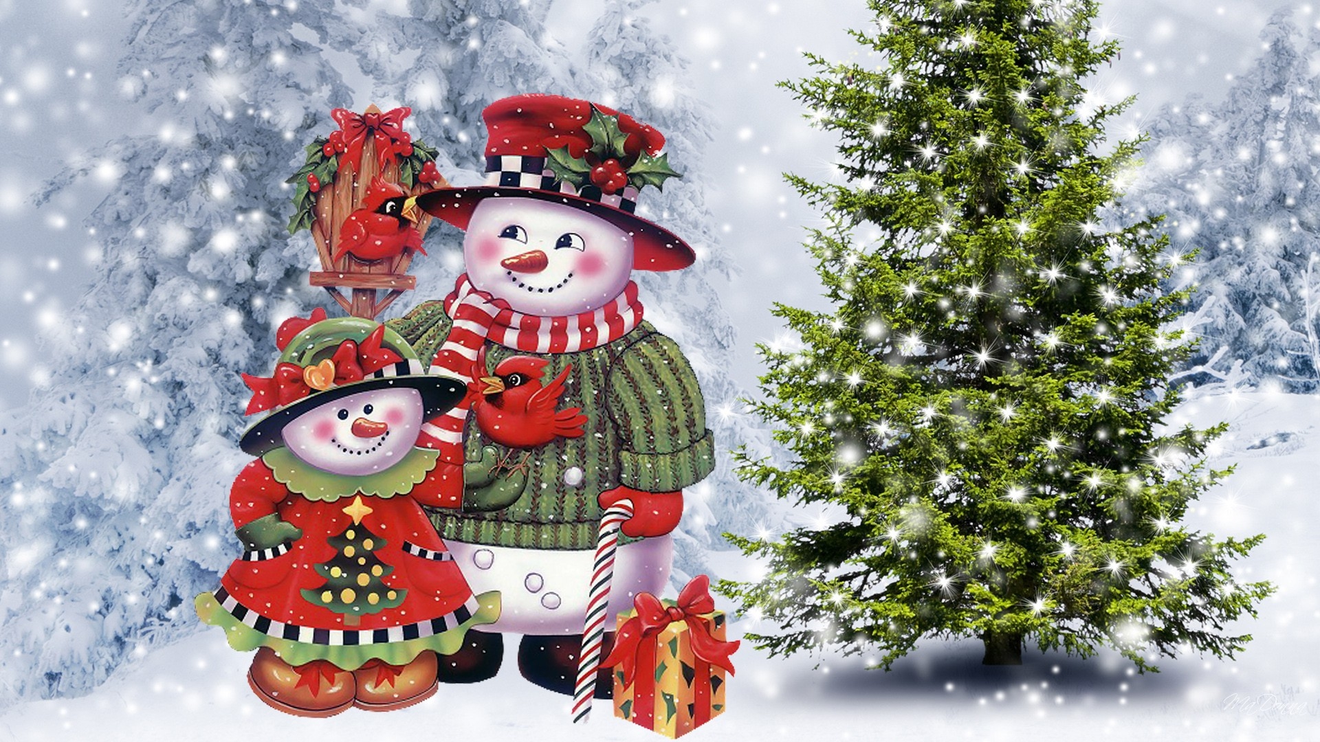 Snowman HD Wallpaper | Background Image | 1920x1080
