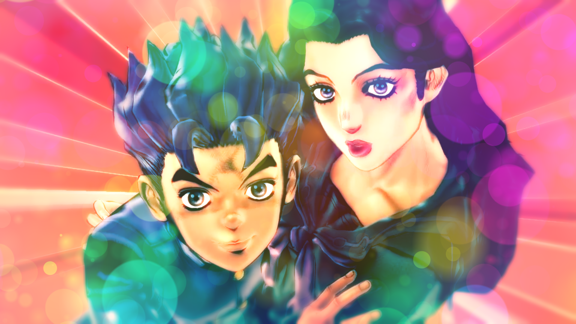 Download Koichi Hirose Yukako Yamagishi Anime Jojo's Bizarre Adventure HD Wallpaper