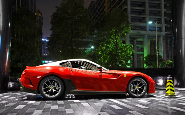 Ferrari 599 GTO night supercar Ferrari vehicle Ferrari 599 HD Desktop Wallpaper | Background Image