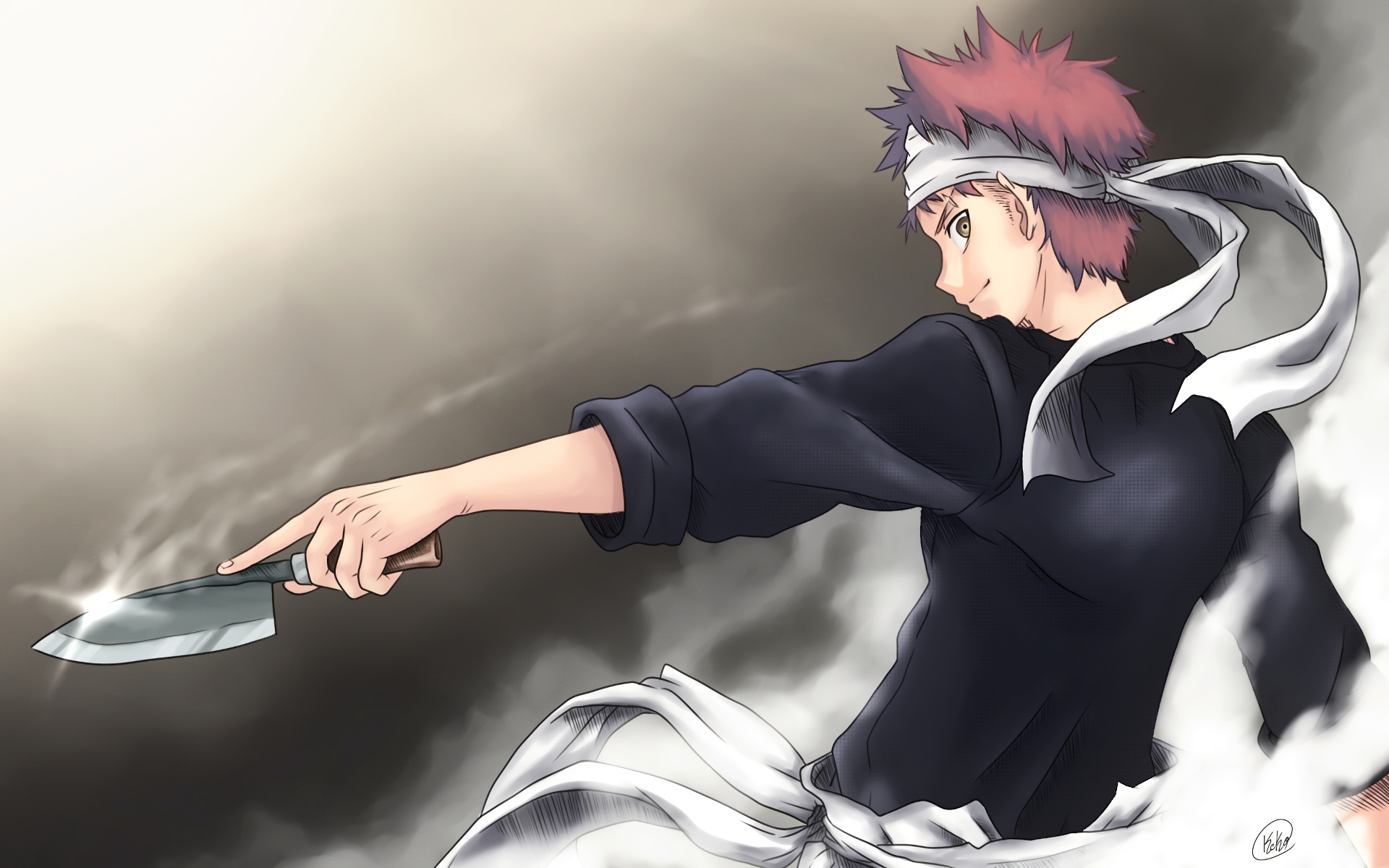 Wallpaper minimal, anime boy, sōma yukihira, shokugeki no soma desktop  wallpaper, hd image, picture, background, f8e9fa