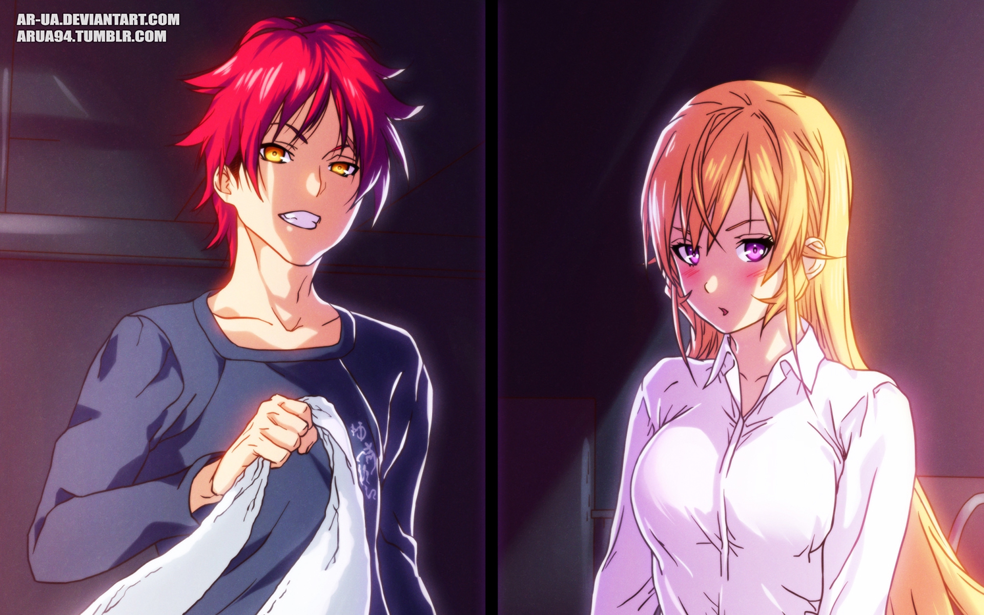 Anime, Sōma Yukihira, Erina Nakiri, Food Wars: Shokugeki No Soma, HD  wallpaper