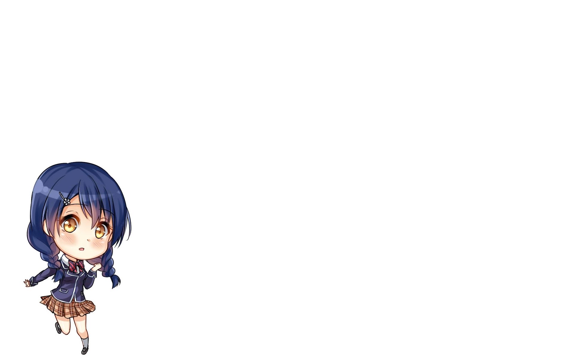 Chibi Megumi Tadokoro from the anime Food Wars: Shokugeki no Soma, featured in HD as a PC desktop wallpaper background.