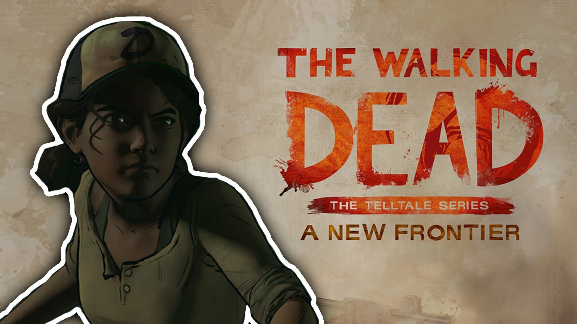 HD desktop wallpaper featuring The Walking Dead: A New Frontier from the Telltale series with a character illustration.