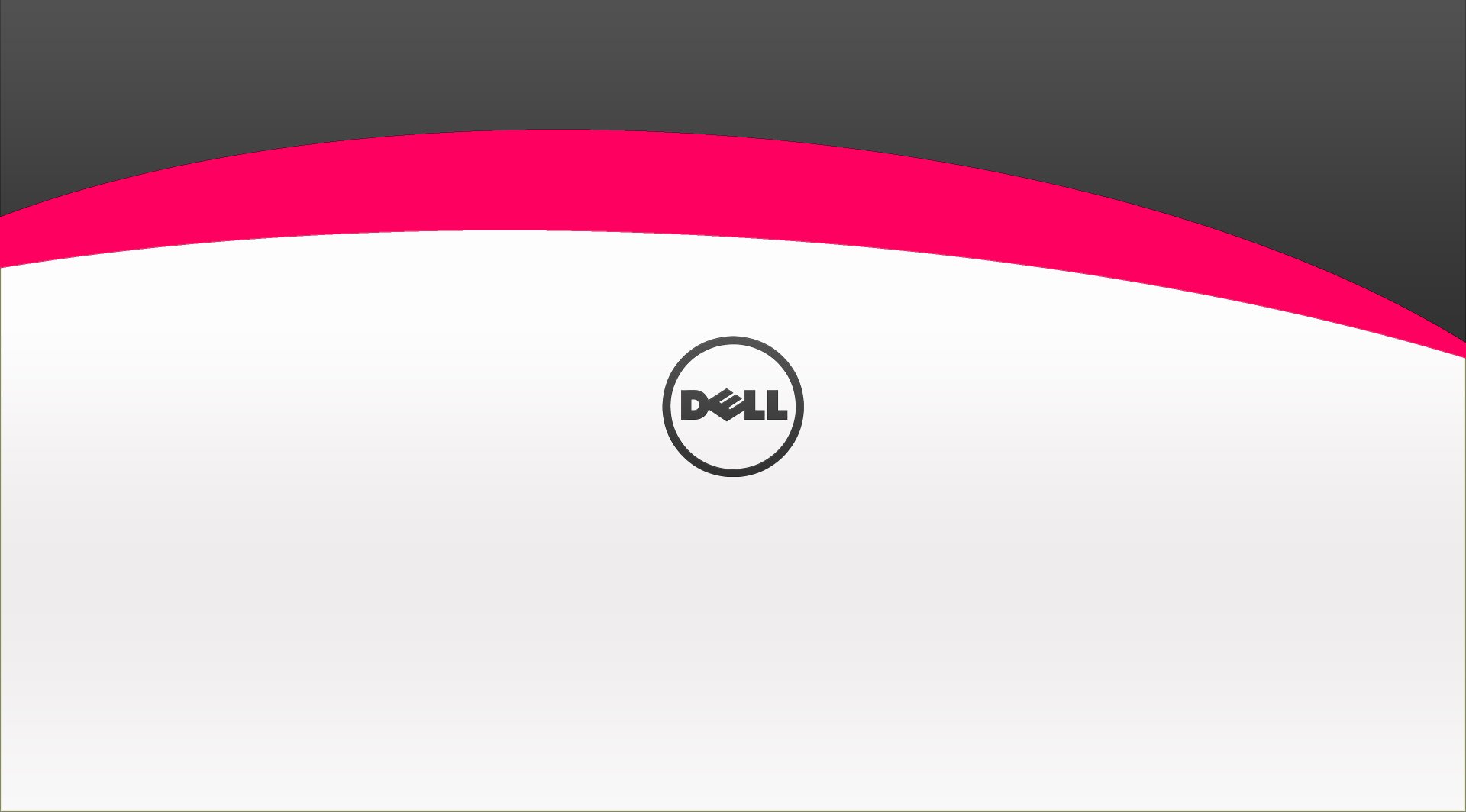 HD PC desktop wallpaper featuring a sleek Dell logo with modern curved red and gray design elements, highlighting technology and innovation.