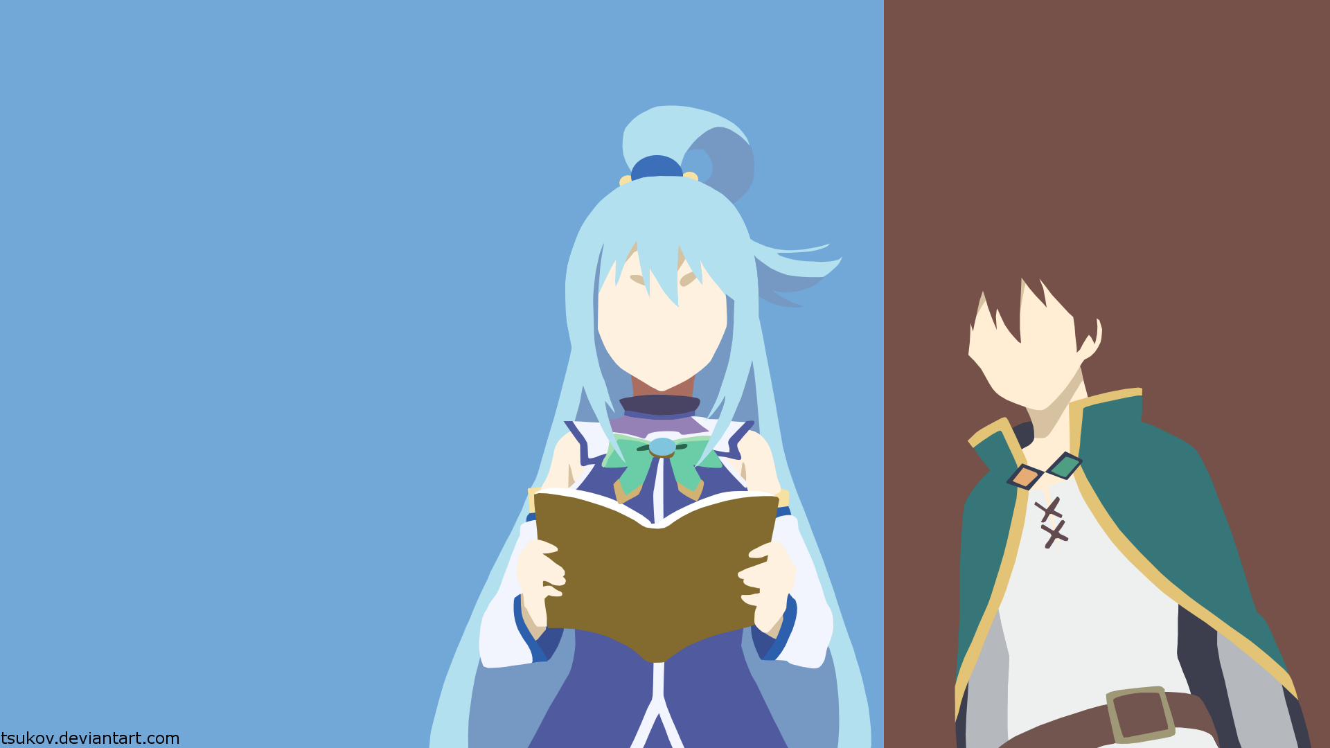 Kazuma Satou, Aqua (KonoSuba) wallpaper - !