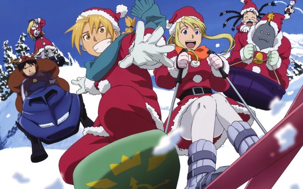 Anime FullMetal Alchemist Fullmetal Alchemist Edward Elric Alphonse Elric Roy Mustang Winry Rockbell Olivier Mira Armstrong May Chang Shao May Christmas HD Wallpaper | Background Image