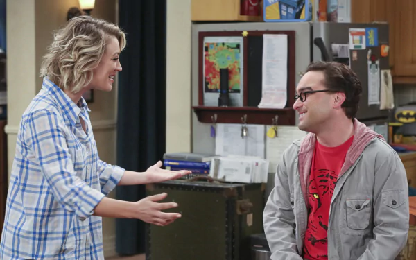 Penny (The Big Bang Theory) Kaley Cuoco Leonard Hofstadter Johnny Galecki TV Show The Big Bang Theory HD Desktop Wallpaper | Background Image