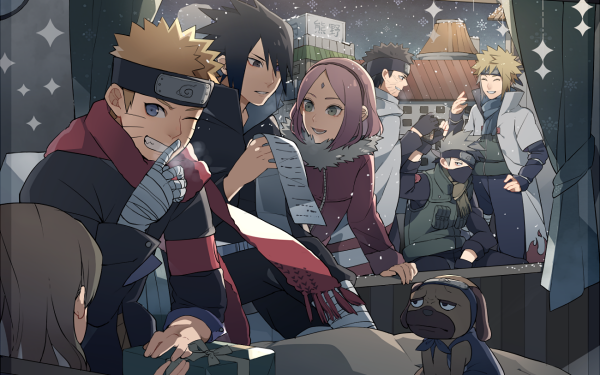 Anime Naruto Sakura Haruno Naruto Uzumaki Sasuke Uchiha Minato Namikaze HD Wallpaper | Background Image