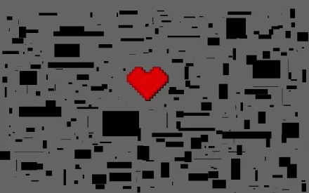 pixel art 8-bit heart artistic love HD Desktop Wallpaper | Background Image