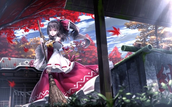 Anime Touhou Reimu Hakurei HD Wallpaper | Background Image