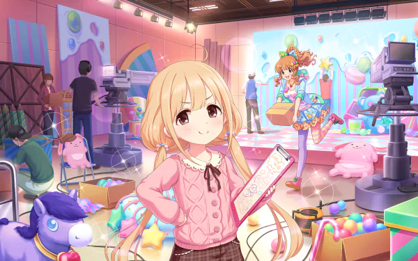 Kirari Moroboshi Anzu Futaba Anime The iDOLM@STER Cinderella Girls HD Desktop Wallpaper | Background Image