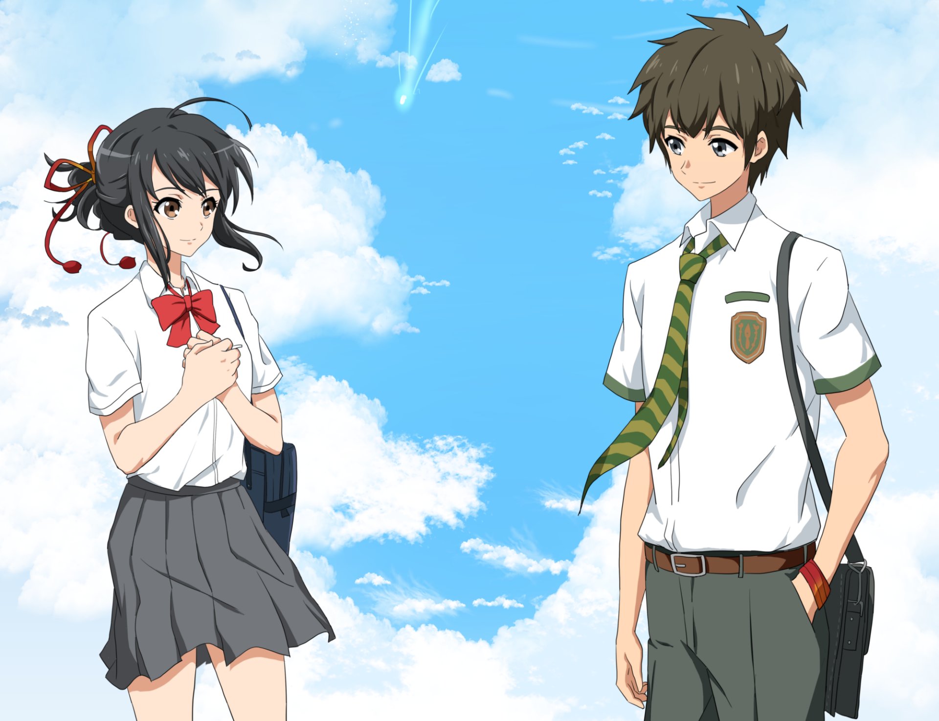 Download Your Name. Taki Tachibana Mitsuha Miyamizu Anime HD Wallpaper