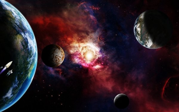 Sci Fi Space Planet Colorful Nebula HD Wallpaper | Background Image