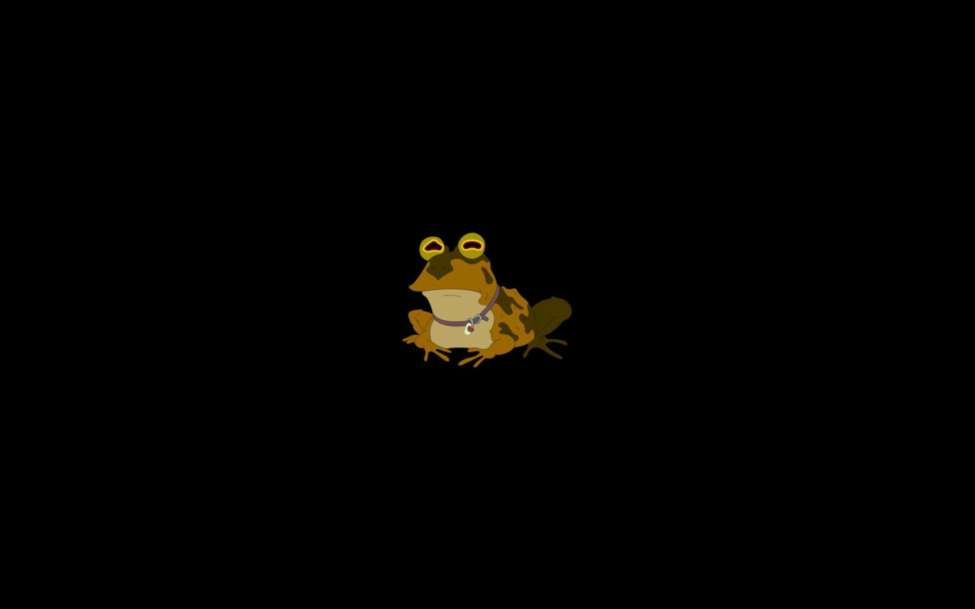 A whimsical frog character from the TV show Futurama, set against a dark background, serves as an engaging HD desktop wallpaper and background.