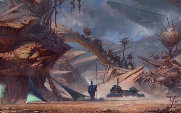 Fantasy Warrior Desert Spikes Barren HD Wallpaper | Background Image