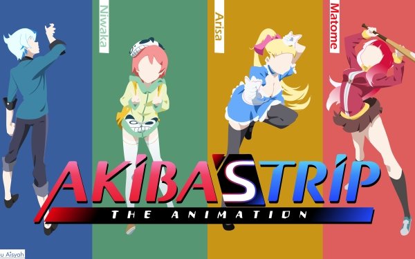 Anime Akiba's Trip Minimalist Tamotsu Denkigai Matome Mayoka Arisa Ahokainen Niwaka Denkigai HD Wallpaper | Background Image