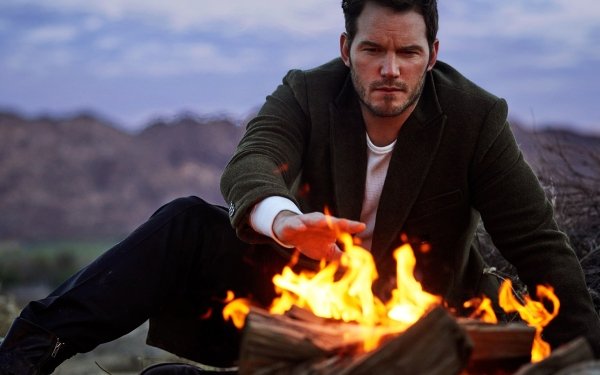 Celebrity Chris Pratt Actors United States Actor American Bonfire Flame HD Wallpaper | Background Image