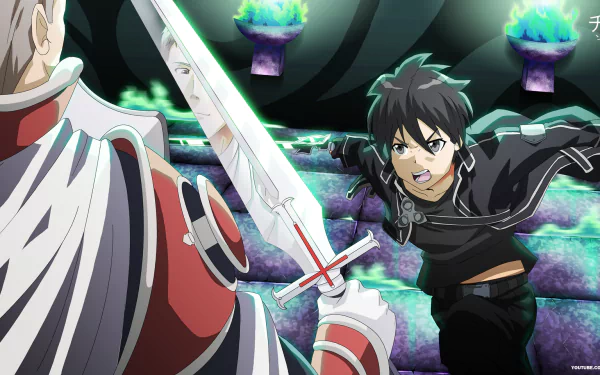 Heathcliff (Sword Art Online) Kazuto Kirigaya Kirito (Sword Art Online) Anime Sword Art Online HD Desktop Wallpaper | Background Image