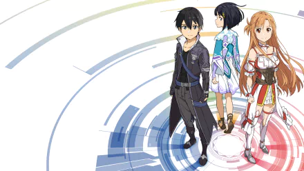 Premiere (Sword Art Online) Asuna Yuuki Kirito (Sword Art Online) Kazuto Kirigaya Anime Sword Art Online Kirito And Asuna HD Desktop Wallpaper | Background Image