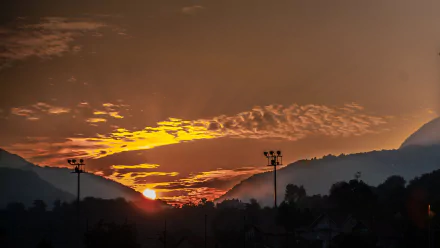 orange (Color) sky Bosnia sun earth photography sunrise HD Desktop Wallpaper | Background Image