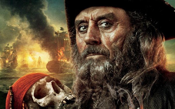 Movie Pirates of the Caribbean: On Stranger Tides Pirates Of The Caribbean Ian McShane Blackbeard HD Wallpaper | Background Image
