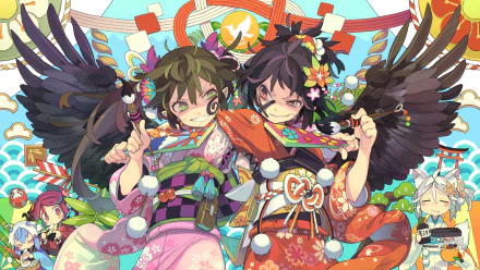 Mystia Lorelei Aya Shameimaru Tokiko (Touhou) Momiji Inubashiri Hatate Himekaidou Anime Touhou HD Desktop Wallpaper | Background Image