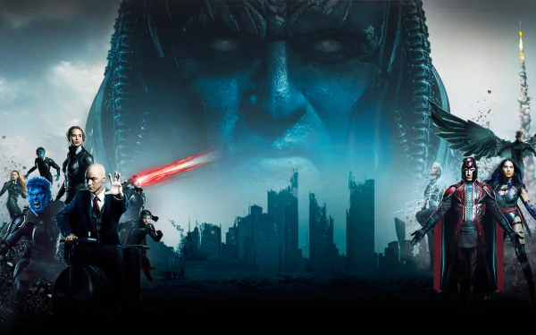 Mystique (Marvel Comics) Beast (Marvel Comics) Psylocke (Marvel Comics) Storm (Marvel Comics) Cyclops (Marvel Comics) Jean Grey Nightcrawler (Marvel Comics) Raven Darkhölme Magneto (Marvel Comics) Archangel (Marvel Comics) Charles Xavier Apocalypse (Marvel Comics) movie X-Men: Apocalypse HD Desktop Wallpaper | Background Image