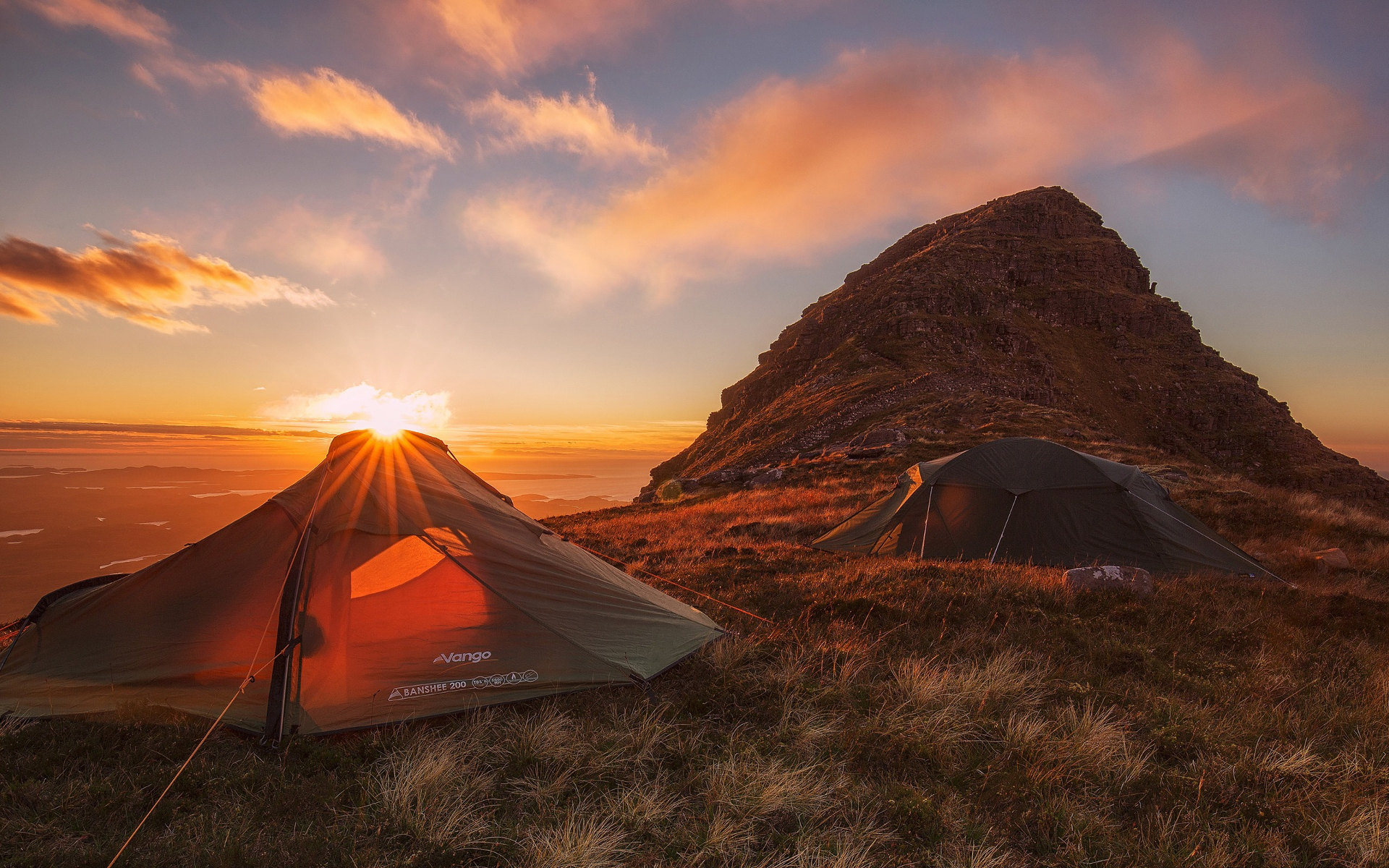 Campsite at Sunset HD Wallpaper | Background Image | 1920x1200 | ID