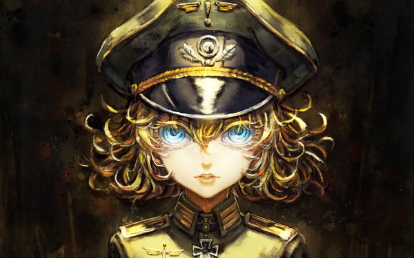 Anime Youjo Senki Tanya Degurechaff Hat Military Uniform Blue Eyes Short Hair HD Wallpaper | Background Image