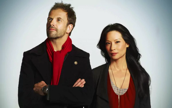 Lucy Liu Dr. Joan Watson Jonny Lee Miller Sherlock Holmes TV Show Elementary HD Desktop Wallpaper | Background Image