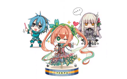 Chibi-style characters from the anime Clockwork Planet in a vibrant HD PC desktop wallpaper and background.